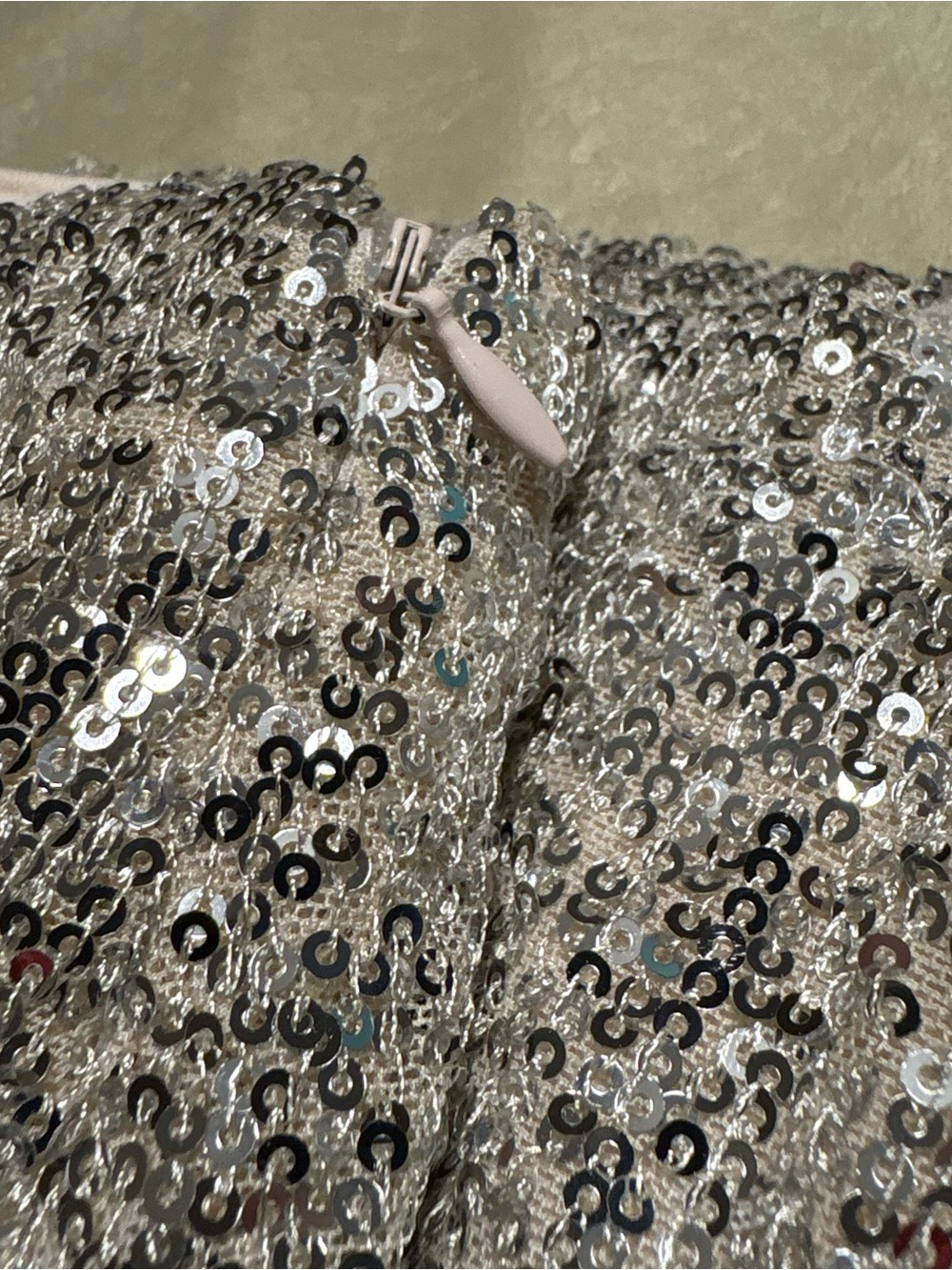 Aakaa Silver Sequin Wide Leg Pants - Picture 7 of 9